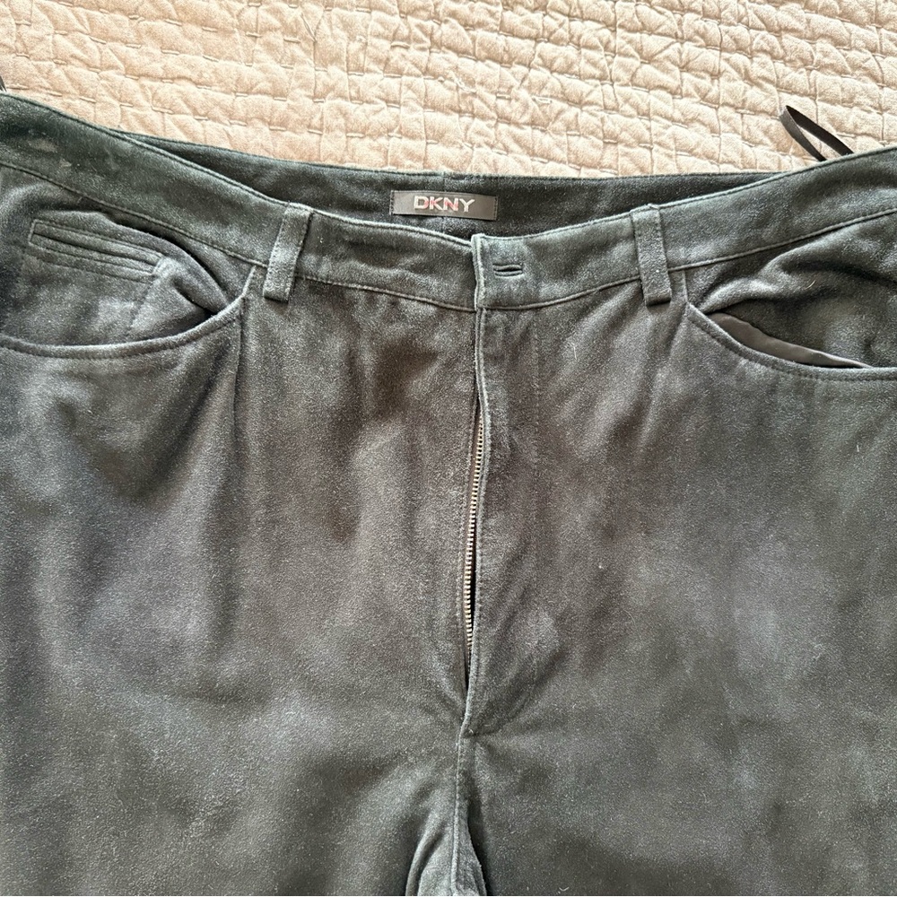 DKNY Black Leather Men’s Pants